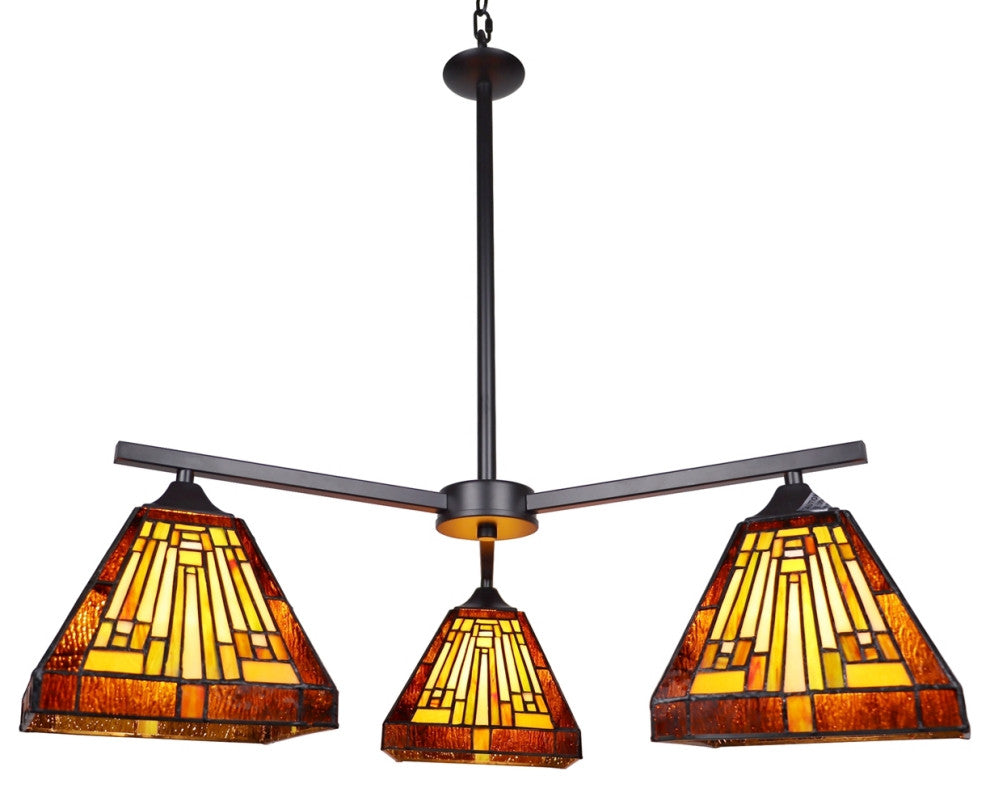 CHLOE Lighting CH33359MR27-EE3 INNES Mission 3 Light Mini Chandelier 27`` Wide