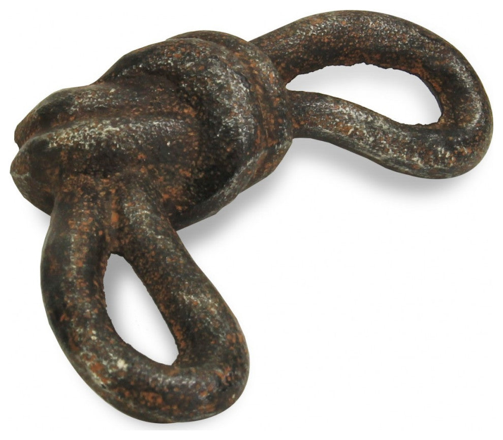 Rustic Gray Cast Iron Knot Sculpture
