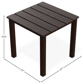 21" Square Rustic Outdoor End Table, Kona