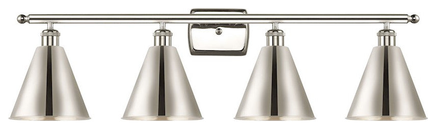 Innovations Lighting 516-4W-PN-MBC-8-PN-LED 4 Light 38" Bath Vanity Light