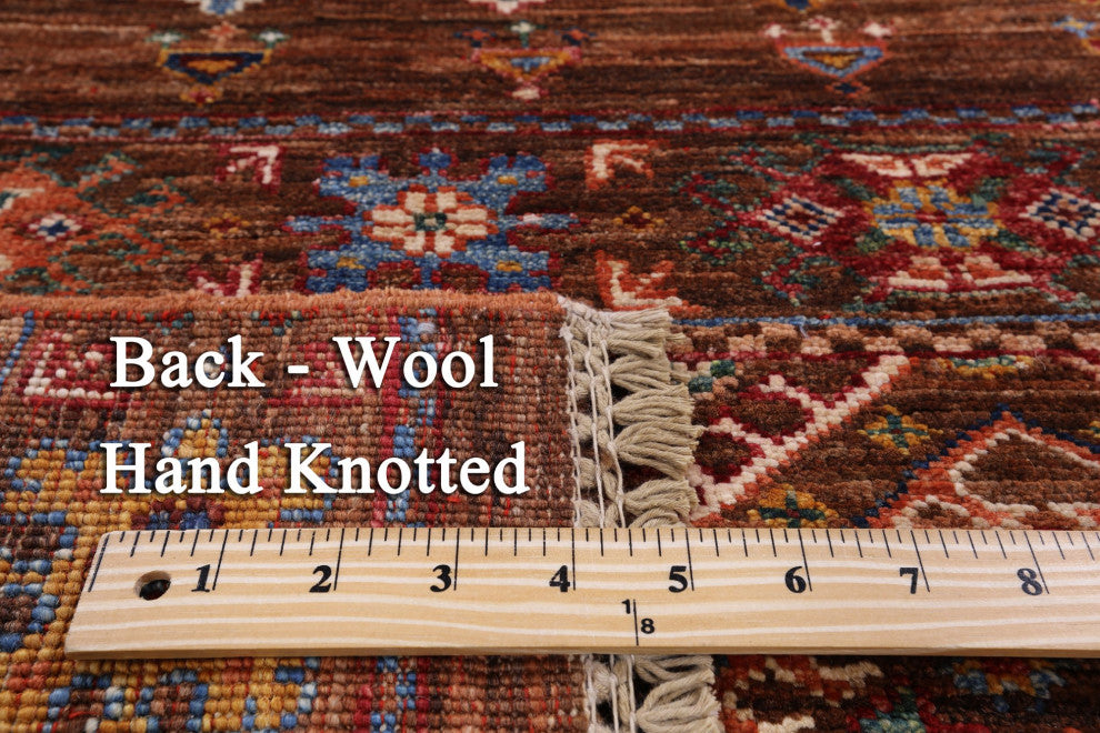 Hand Knotted Khorjin Wool Rug 3' 6" X 4' 11" Q7465