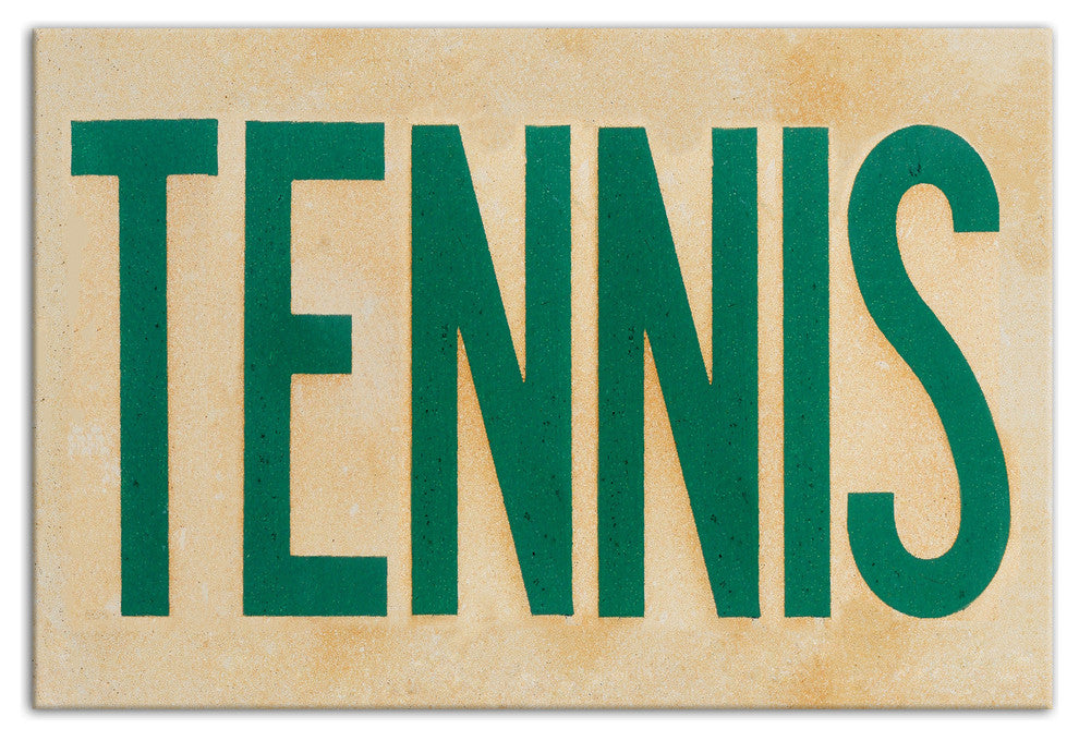 Tennis Sign 12"x18" Print on Canvas