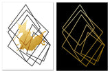 Wall Decor 'Gilt Mod I' in ArtPlexi, 20"x16" 2-Panels