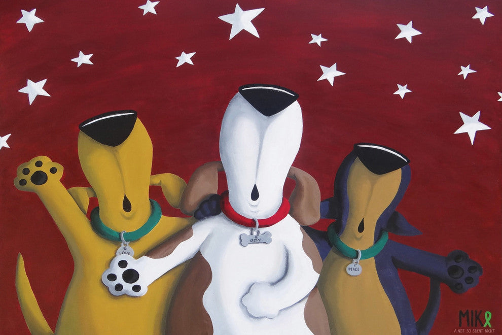 Marmont Hill, "Not so Silent Night" by Mike Taylor on Wrapped Canvas, 18x12