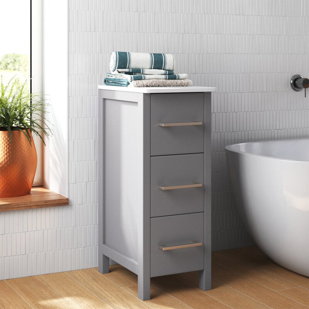 Vanity Art Vanity Cabinet, 12", Gray