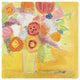 "Misty Yellow Floral" Digital Paper Print by Farida Zaman, 20"x20"