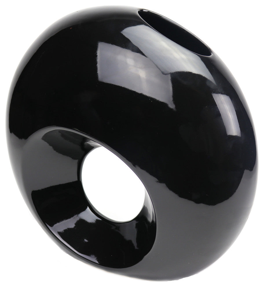 Global Ceramic Vase Black