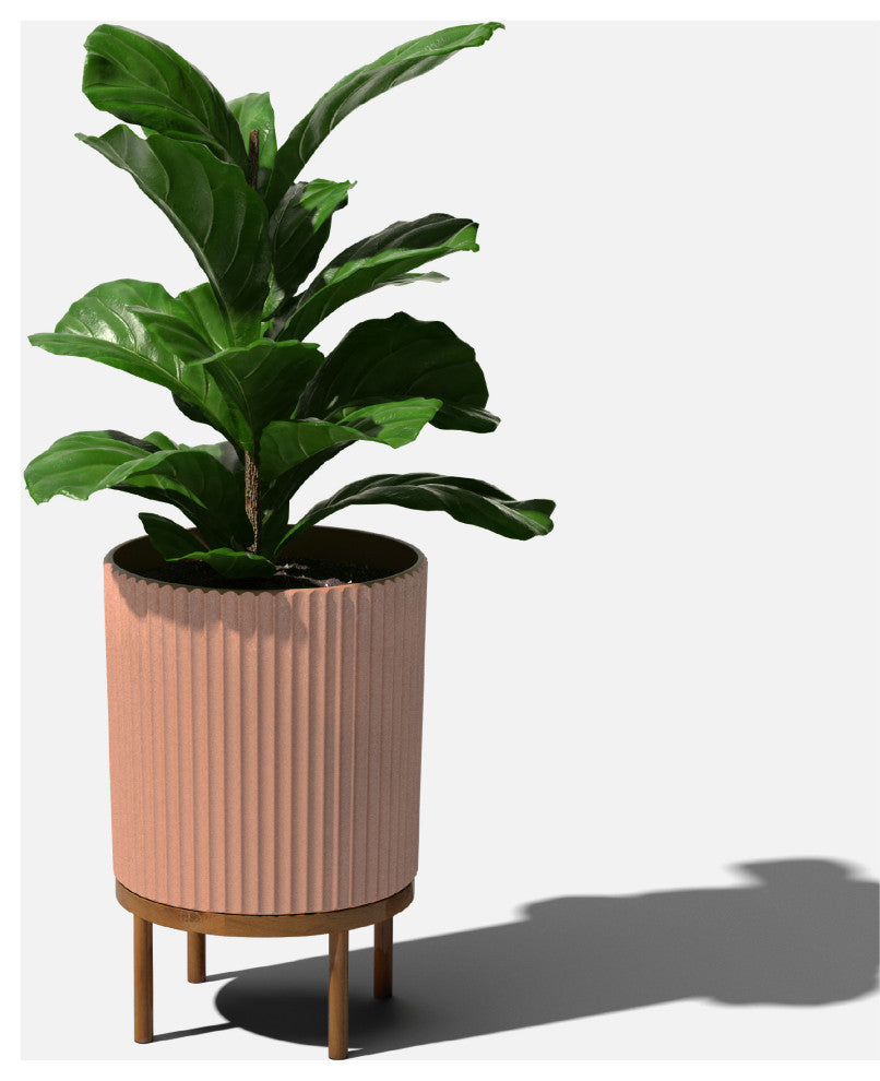 Veradek Demi Series Raised Planter With Stand, Terracotta/Brown, 16", Single