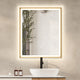 Apollo Anti-Fog Dimmable Vanity, LED Lighted Wall Mirror, Brushed Gold, 36"