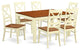 Wequ7-Bmk-W, 7-Piece Set With Table and 6 Chairs, Buttermilk and Cherry