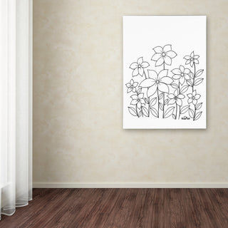 KCDoodleArt 'Simple Flower Doodle 1' Canvas Art, 24"x32"