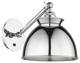Ballston Adirondack 1-Light 8" Sconce-Arm Adjusts Up/Down, Polished Chrome