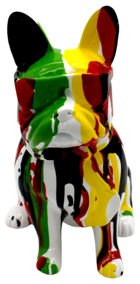Interior Illusions Plus Multi-Color II Graffiti Dog With Glasses 8" Tall