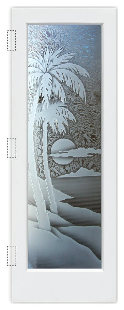 Interior Prehung Door or Interior Slab Door - Palm Sunset - Primed - 28" x...