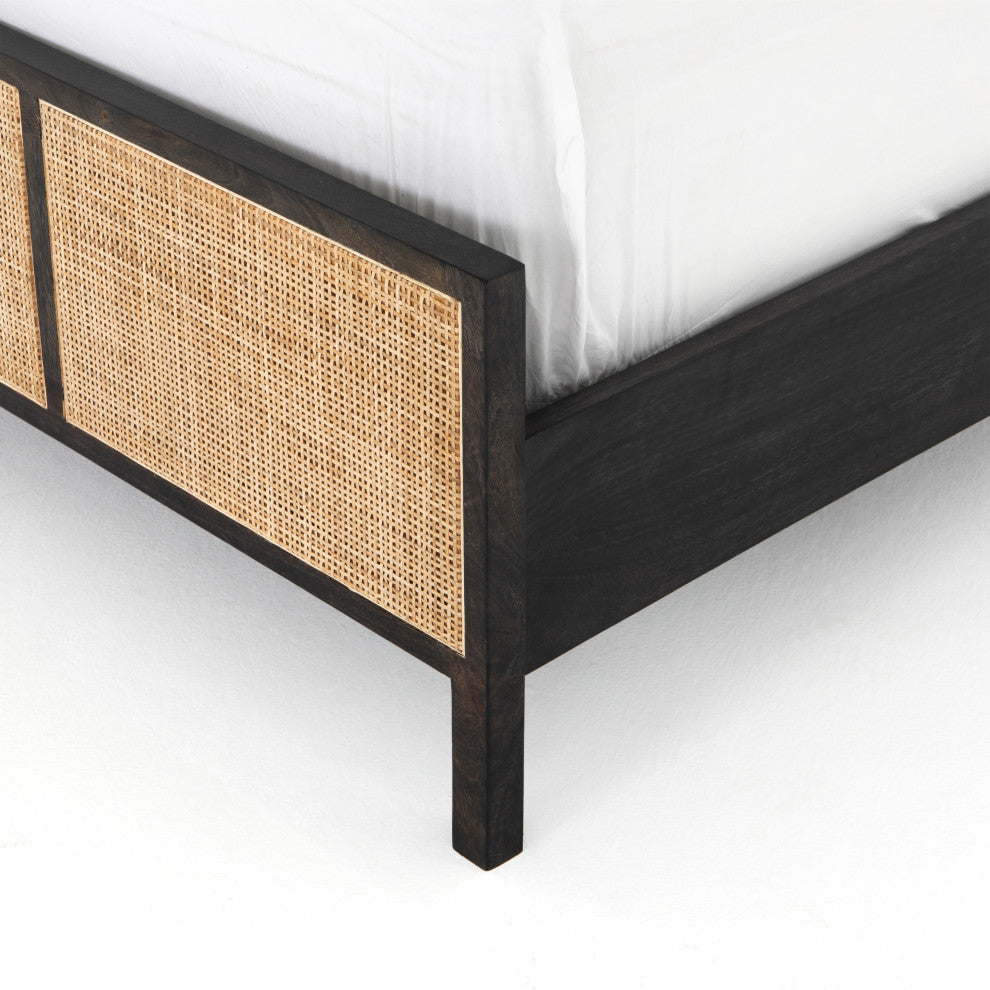 Sydney Queen Bed-Black Wash