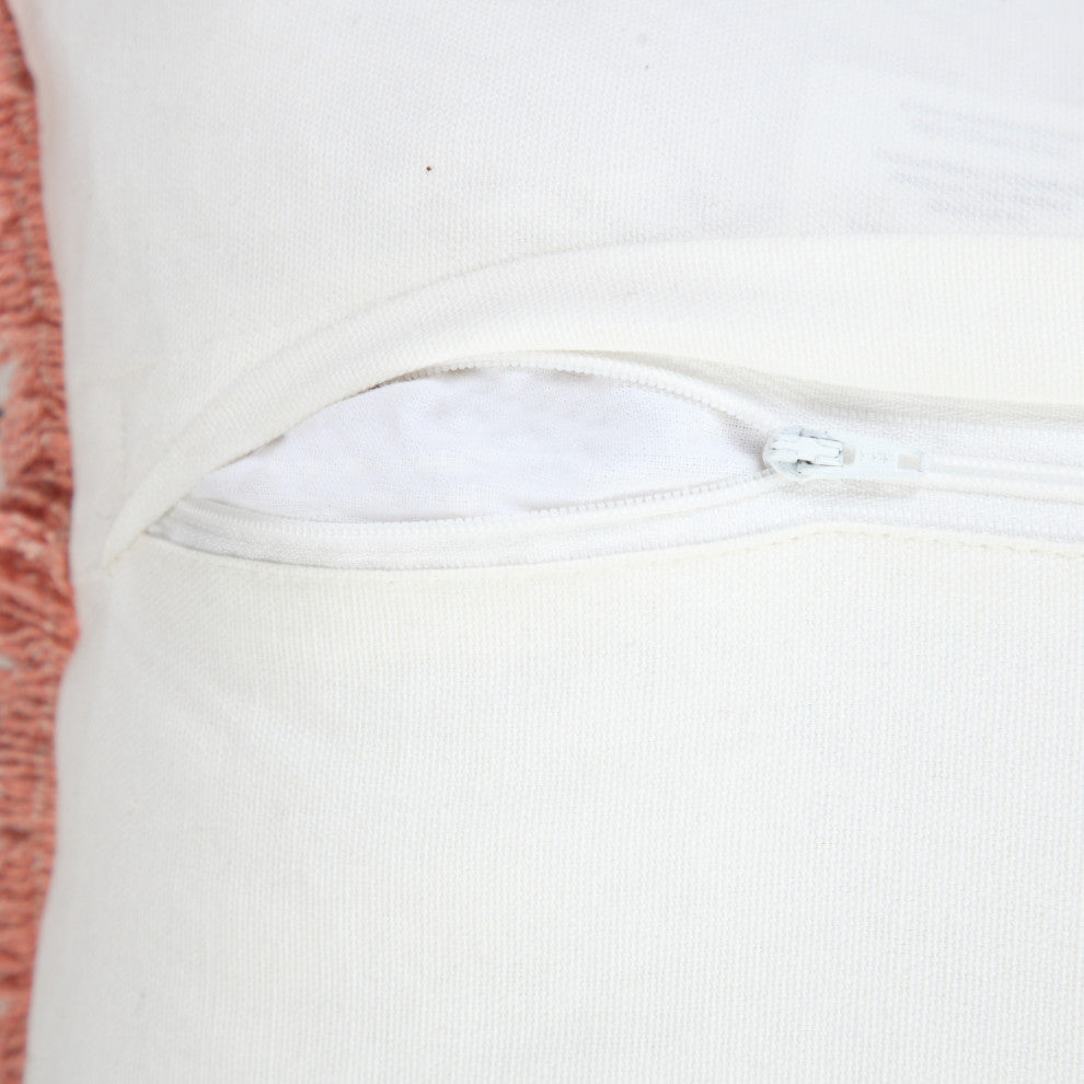 Ox Bay Pink Solid Organic Cotton Pillow Cover, 14"x36"