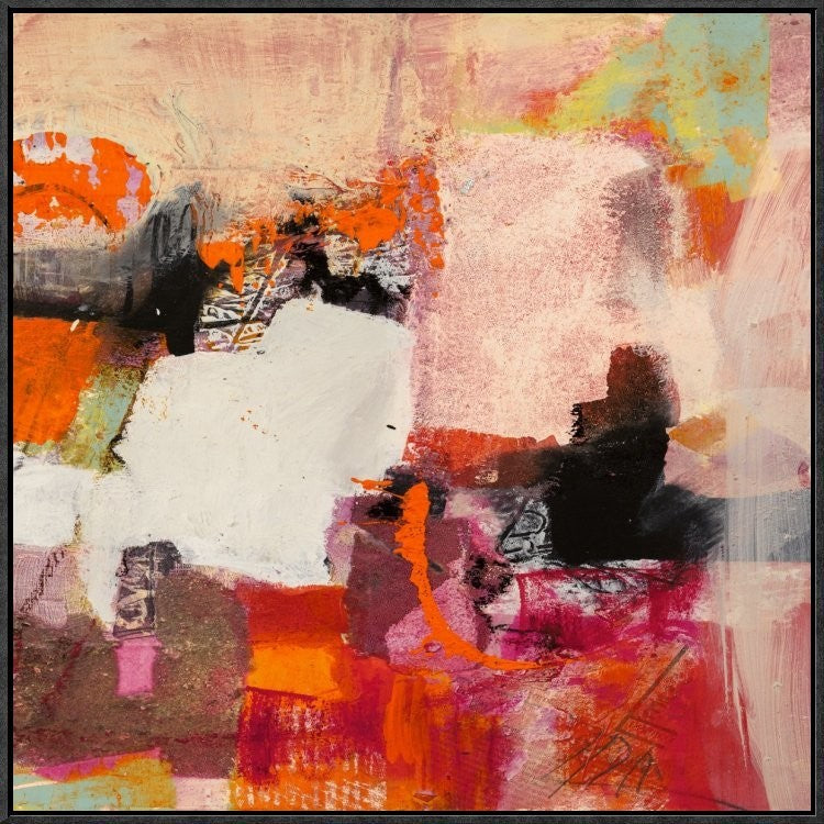 "Colors of Summer II" Framed Canvas Giclee by Arthur Pima, 25x25"