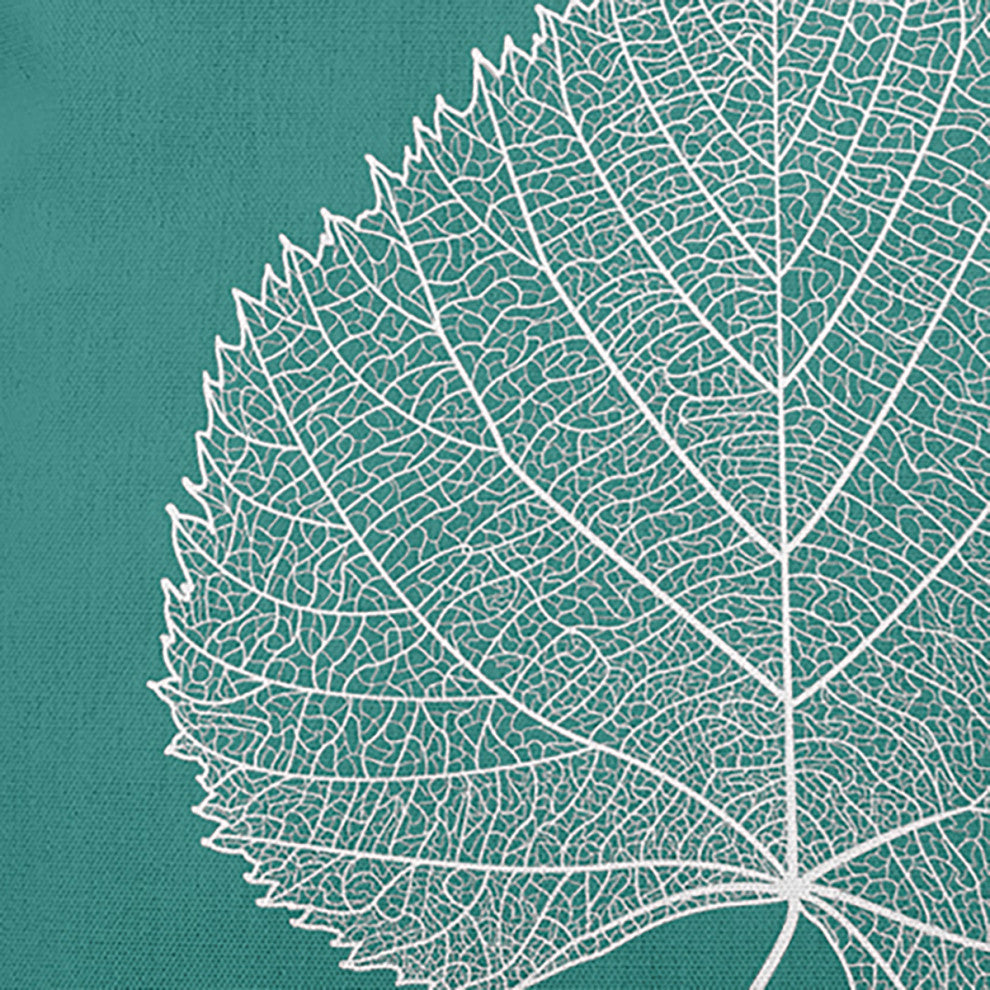 Leaf Study Accent Pillow, Desert Turquoise, 14"x20"