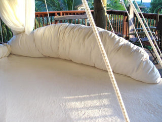 Heather Green and Beige Large Backrest Pillows, Set of 2