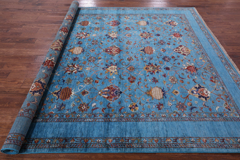 8' 4" X 9' 7" Hand Knotted Persian Tabriz Wool Rug Q7659