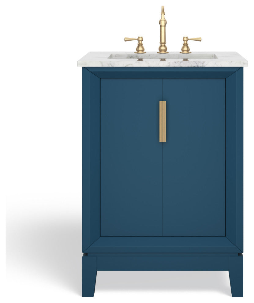 The Ezra Bathroom Vanity, Monarch Blue, 24", Single Sink, Freestanding
