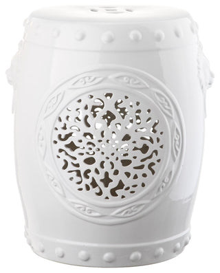 Safavieh Flower Drum Garden Stool, White
