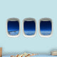 VWAQ Plane Window Decal, Airplane Wing Stickers Clouds Wall Art VWAQ-PPW26