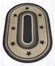Earth Rugs OP-313 Black Stars Oval Patch 4 Feet x 6 Feet