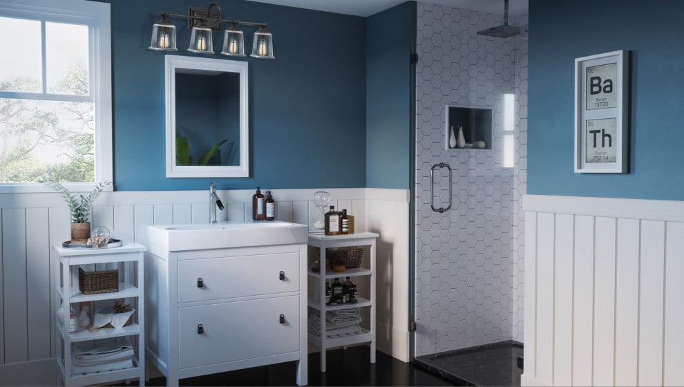 Quoizel NLC8604 Nicholas 4 Light 31"W Bathroom Vanity Light - Polished Chrome