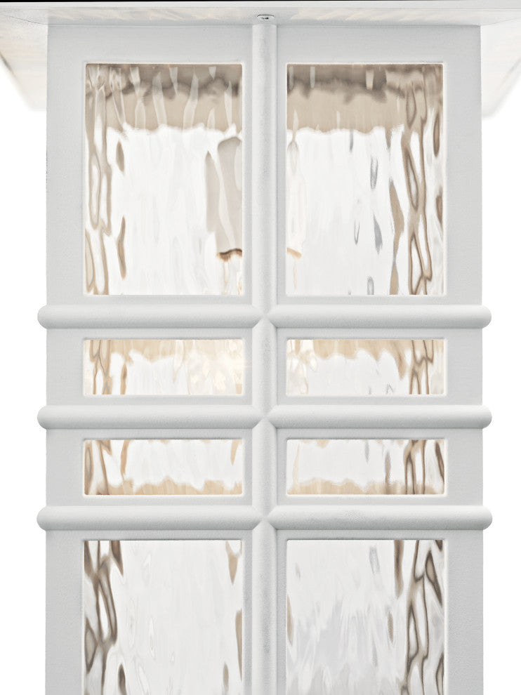 Beacon Square 12" White Outdoor Wall 1-Light