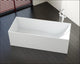 Badeloft Modern, Body Forming, Stone Resin, Freestanding Bathtub, Matte White