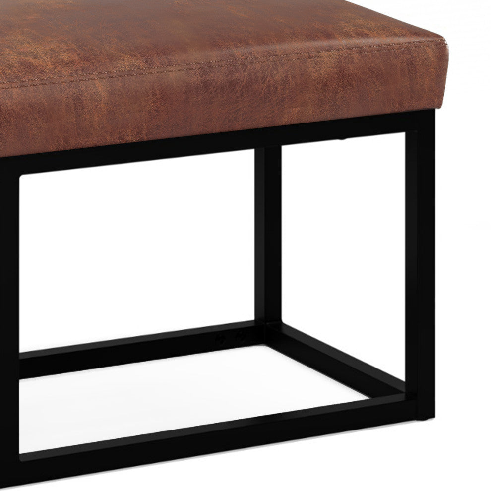 Reynolds Bench, Distressed Saddle Brown