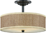 Quoizel ZE1717K Three Light Semi-Flush Mount Zen Mystic Black