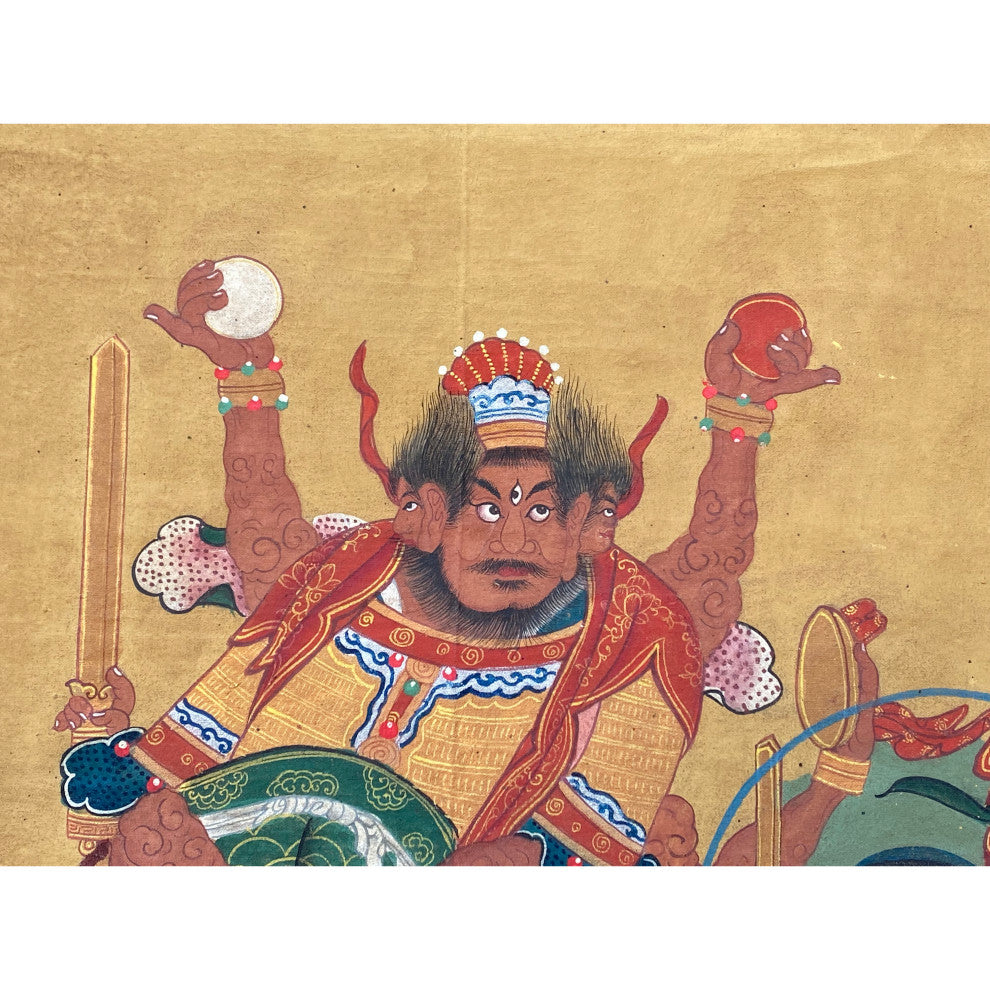 Large Chinese Canvas Art of The Three Great Emperor - Officials Hcs7164