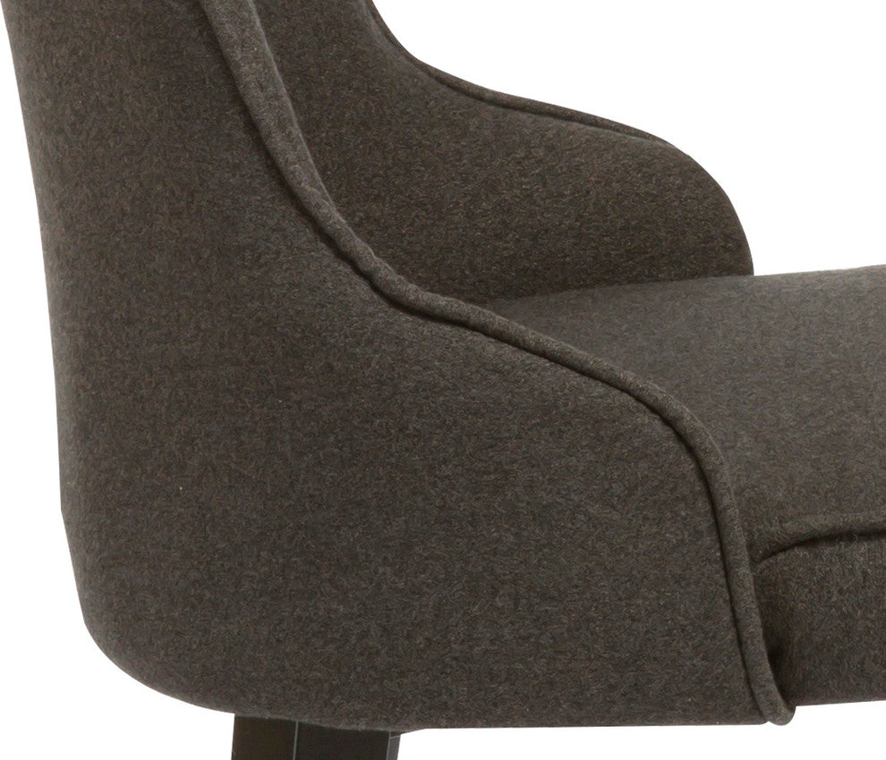 Carmen Upholstery Dining Chairs, Set of 2, Dark Gray