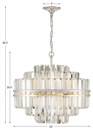Crystorama Lighting Group HAY-1405 Hayes 12 Light 22"W Crystal - Polished