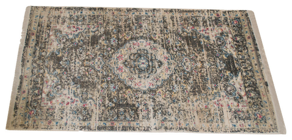 Machine Made Polyester Durable Indoor Outdoor Washable Oriental Pattern Footmat