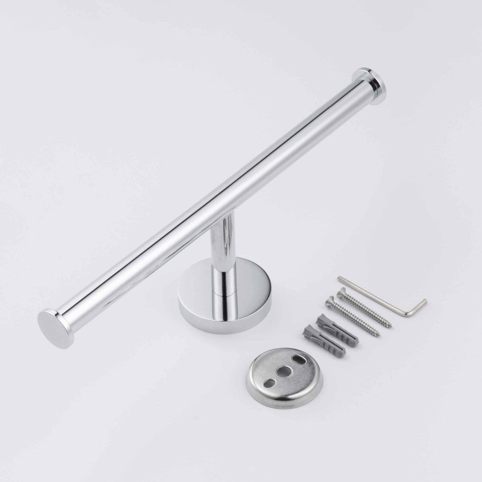 Circular Double Toilet Paper Holder, Chrome