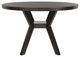 Safavieh Couture Luis Round Wood Dining Table, Black Charcoal