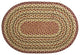 Olive, Burgundy, and Gray Braided Rug, 24"x72"