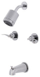 Kingston Brass Two-Handle Tub and Shower Faucet, Polished Chrome