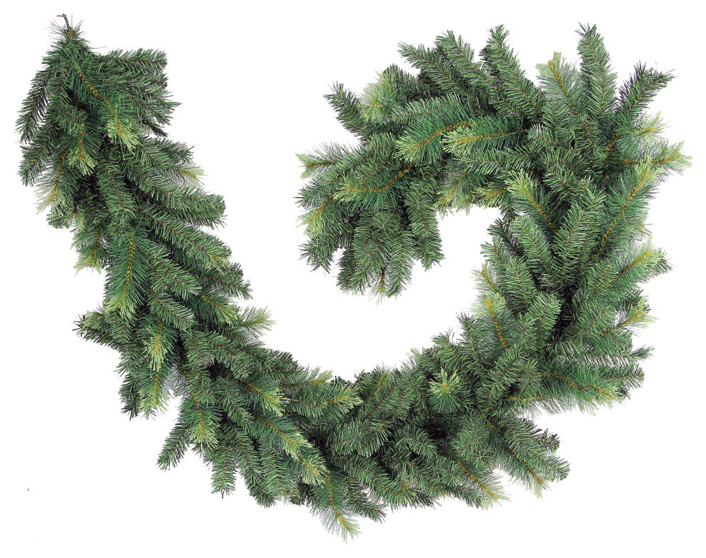 300 Tips Christmas Pine 9 Feet Garland, Green Two-tone