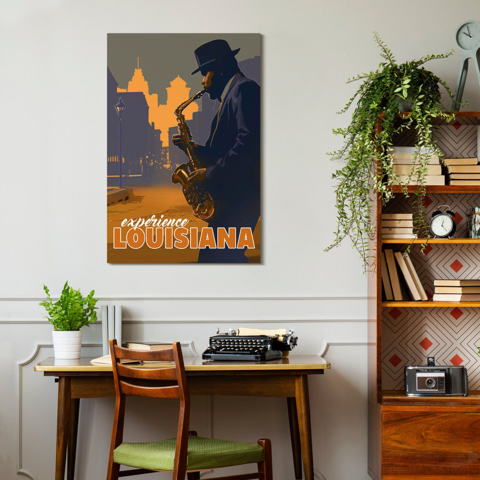 "Down In The Bayou & New York Minute" Frameless Tempered Glass Wall Art Set of 2