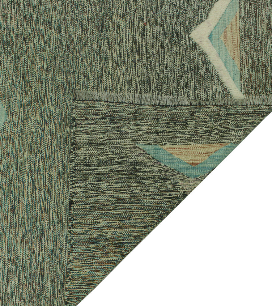 High-Low Kilim Hooshman Charcoal Rug
