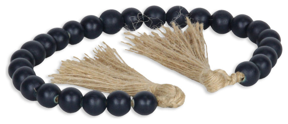 Akaida Dark Blue Wooden Bead Tassel Decor