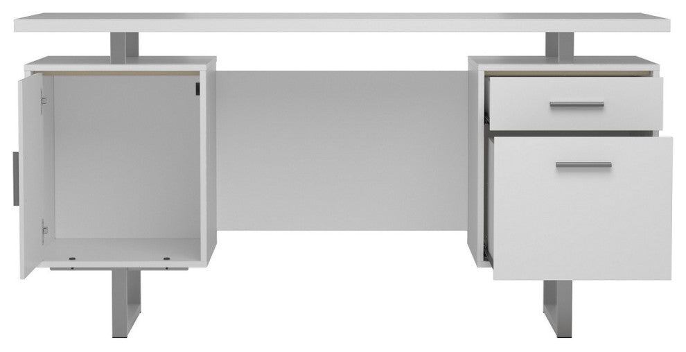 Adjustable Office Desk Gloss is White