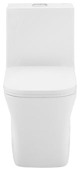 Concorde One-Piece Square Toilet Dual Flush 0.8/1.28 GPF, Glossy White