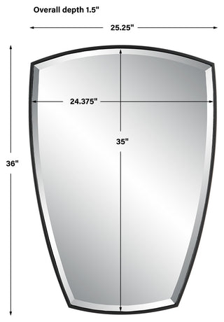 Uttermost Crest Curved Iron Mirror