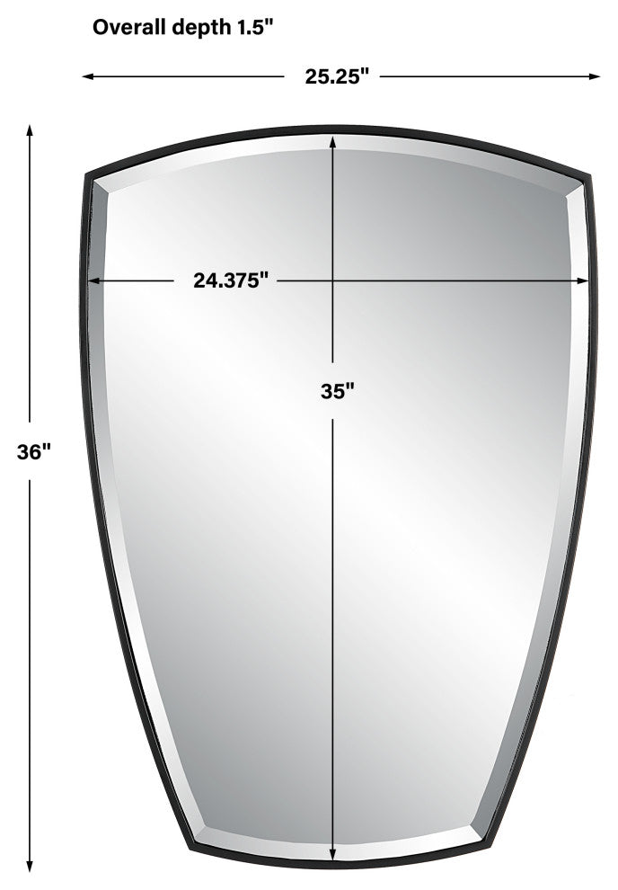 Uttermost Crest Curved Iron Mirror