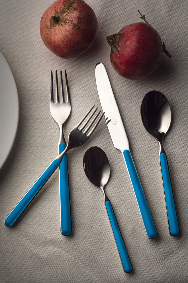 Fantasia Flatware, Electric Blue, 20-Piece Set